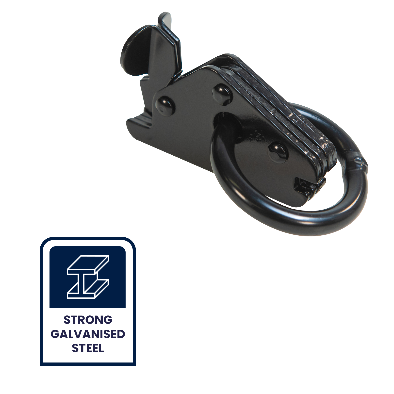 Grunt 50mm Black O-Ring E-Track Fitting