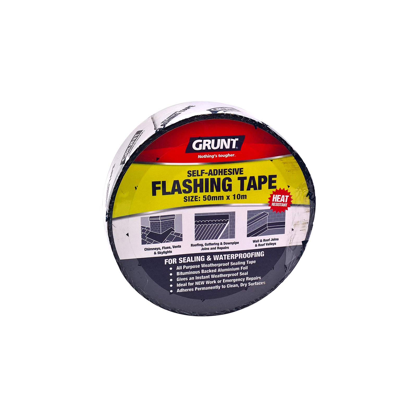 Grunt 50mm x 10m Black Flashing Tape
