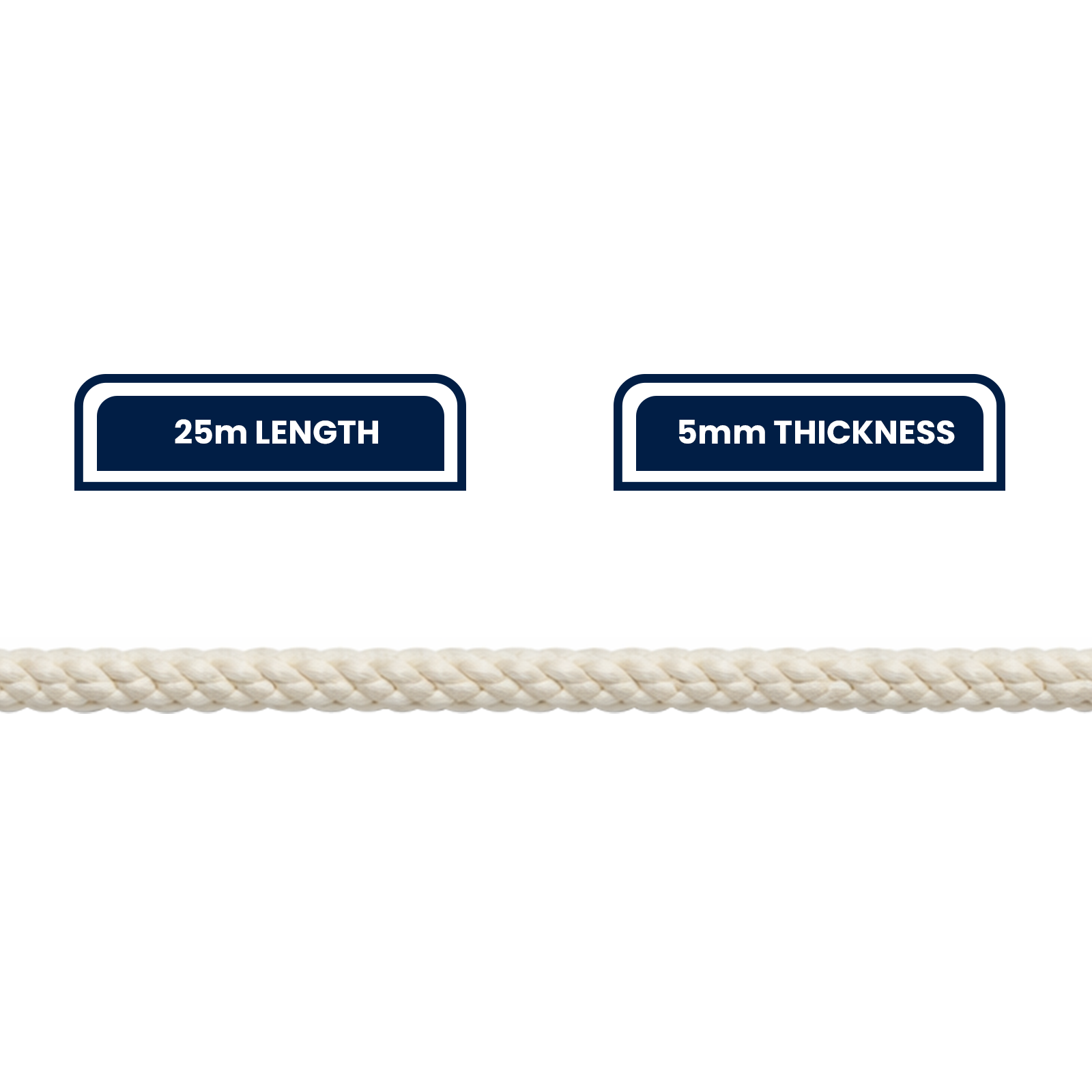 GRUNT 5mm x 25m Natural Cotton Sash Cord – traditional twisted cotton cord for window sashes, pulleys, and household applications. Soft, durable, and easy to handle. Available at Bunnings AU and NZ.