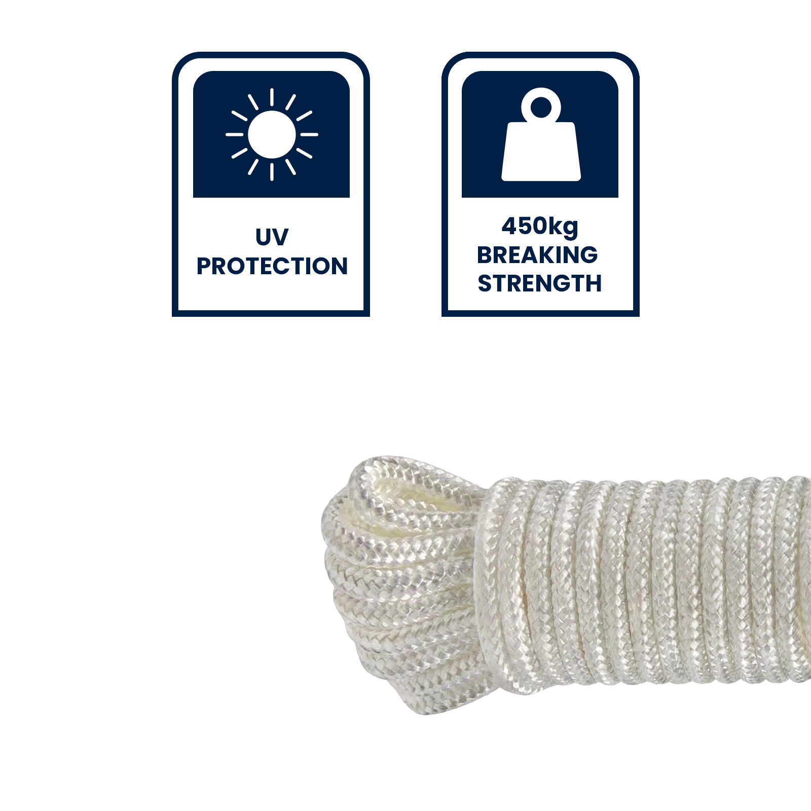 GRUNT 5mm x 5m White Starter Cord – heavy-duty nylon pull-start replacement cord for lawnmowers, chainsaws, and outdoor power equipment. Reliable DIY engine repair solution. Available at Bunnings AU and NZ.