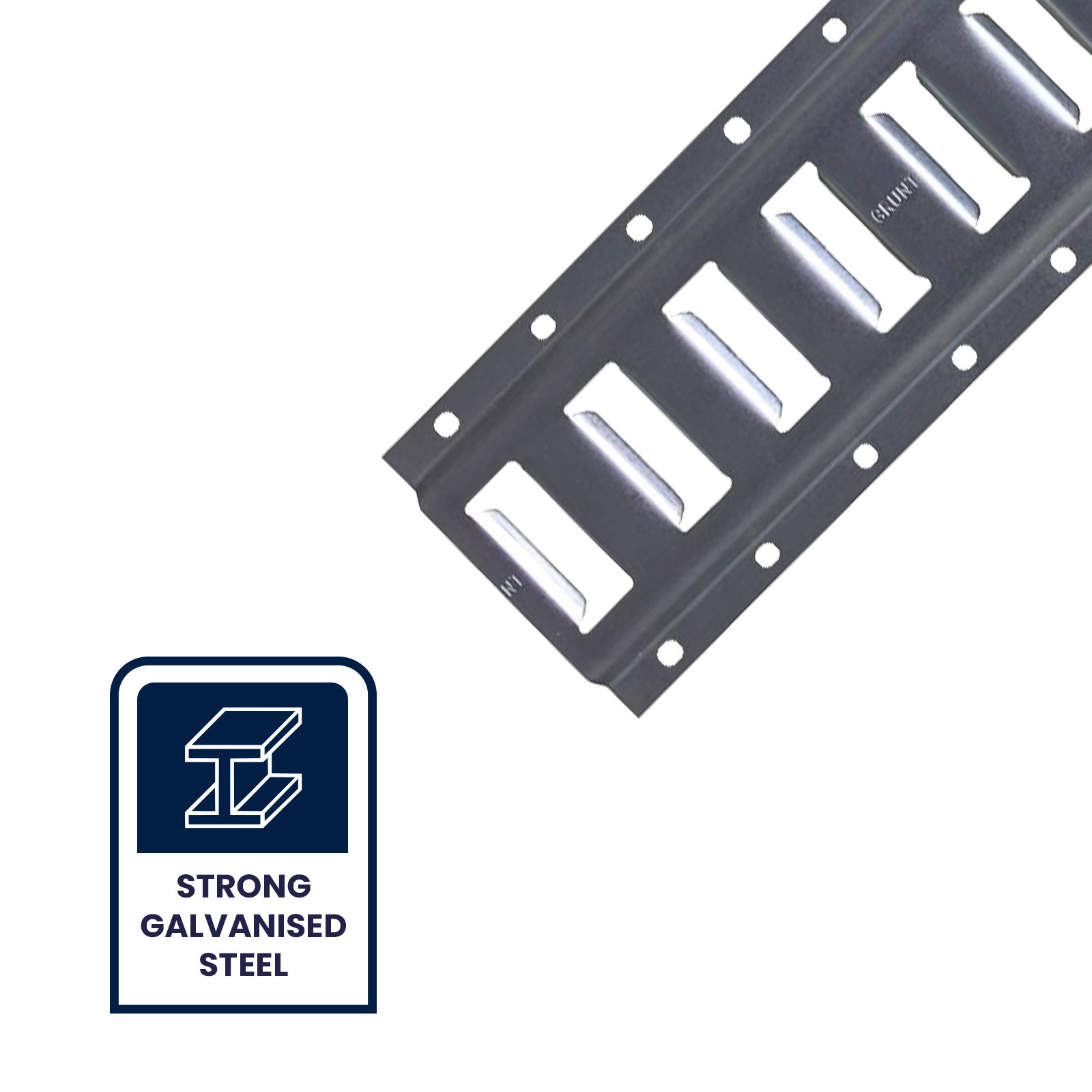 GRUNT 600mm Silver E Track Tie Down Rail – standard-length E-Track rail for trailer and van cargo control. Compatible with all E-Track fittings and accessories for flexible load securing. Available at Bunnings AU.