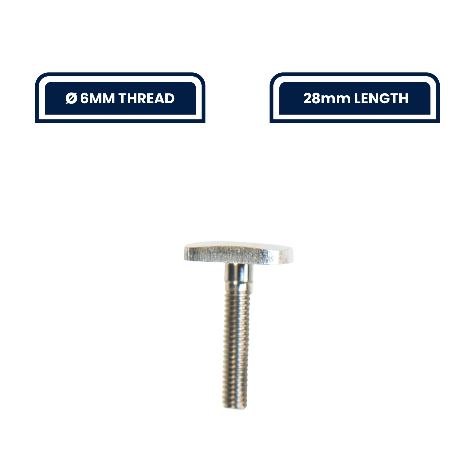 Grunt M6 x 28mm Black Roof Rack T-Slot Bolts Universal - 4 Pack