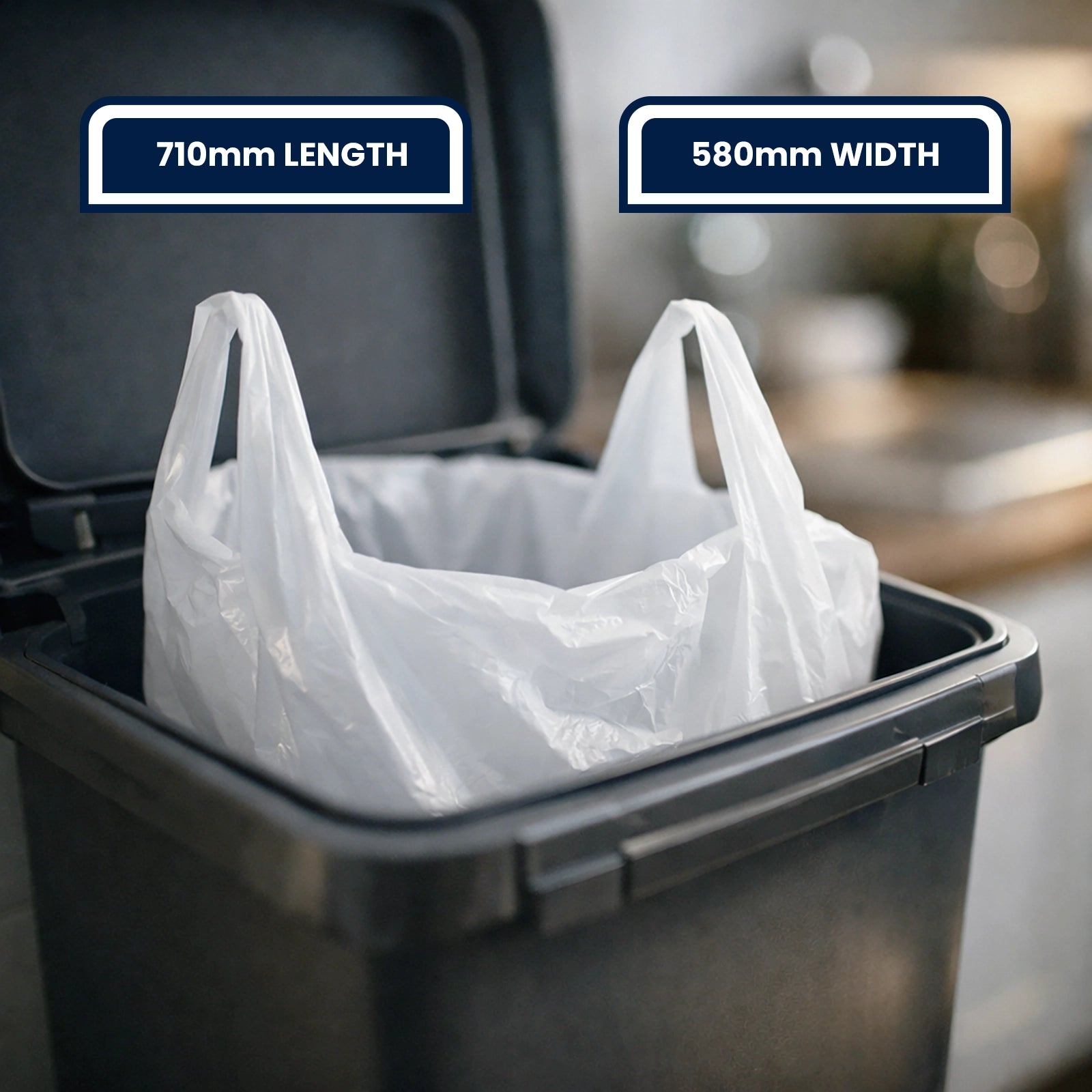 Grunt Large 34L White Kitchen Tidy Bags - 50 Pack