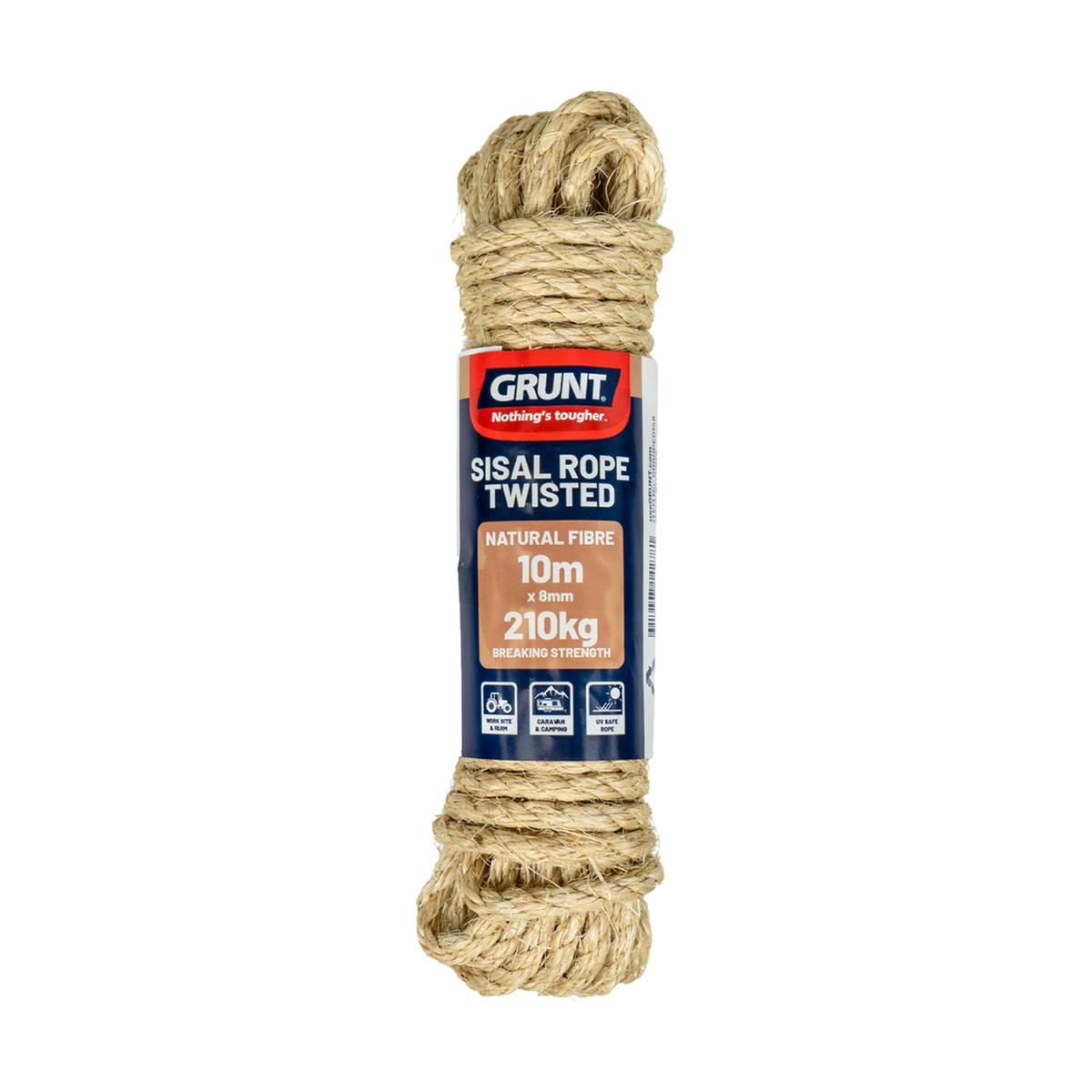 Grunt 8mm x 10m Natural Sisal Twisted Rope