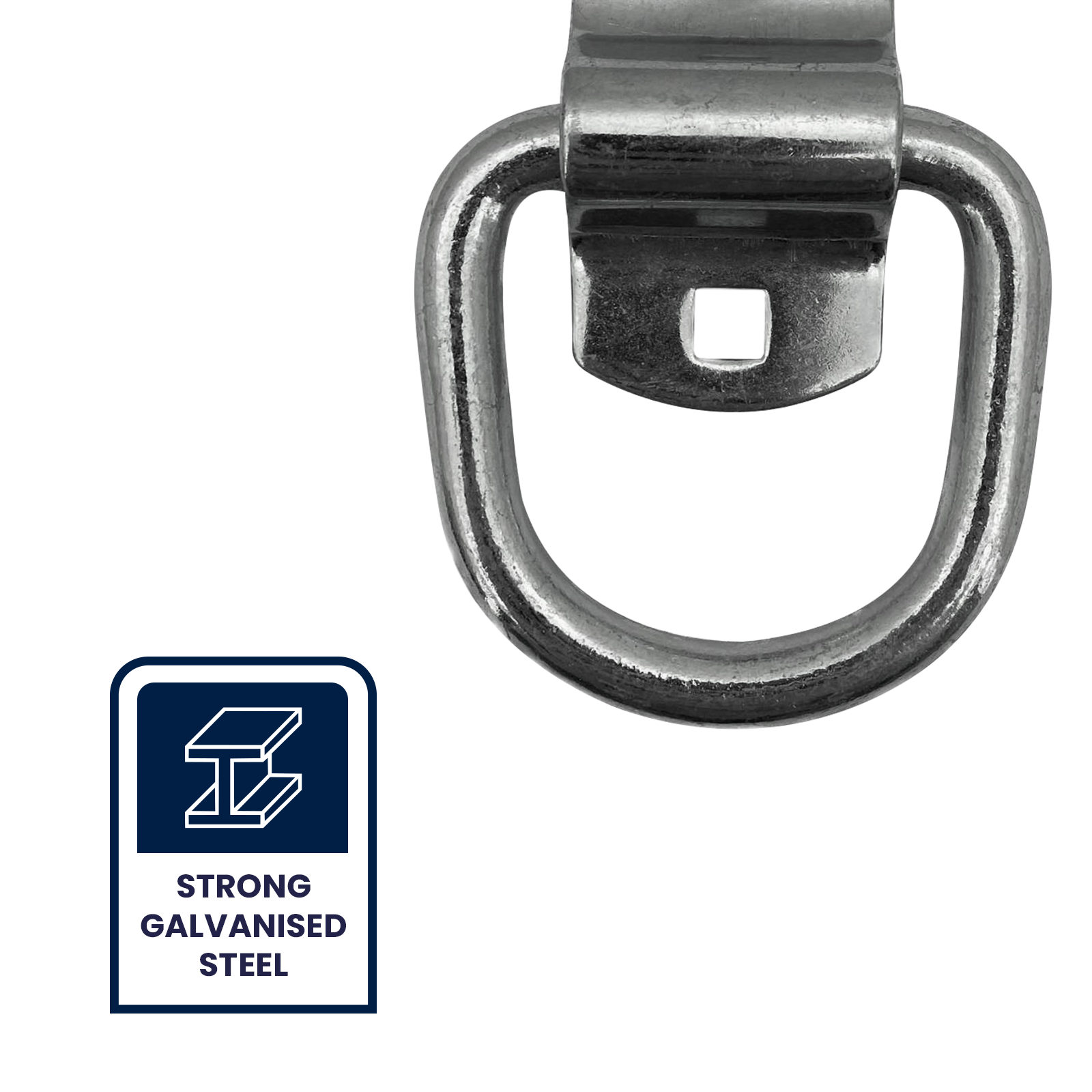 GRUNT Galvanised Steel Heavy Duty Ring Anchor Point – corrosion-resistant steel ring for trailer, ute tray, and vehicle load securing. High working load limit for professional tie-down use. Available at Bunnings AU and NZ.