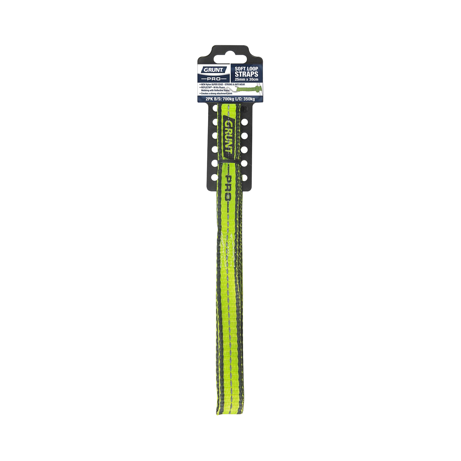 Grunt Pro 25mm x 30cm Yellow Soft Reflecta Loop - 2 Pack