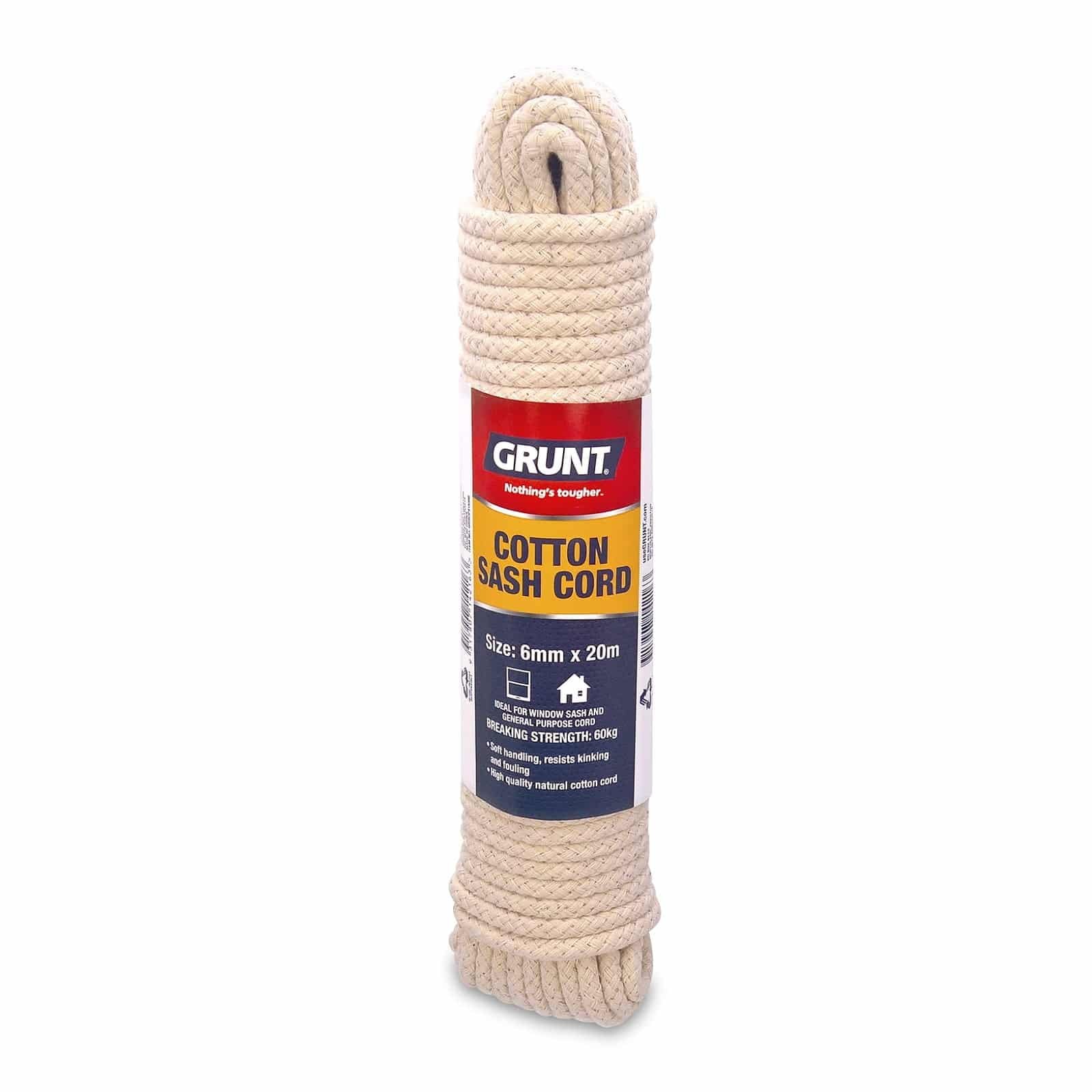 Grunt 6mm x 20m Cotton Sash Cord – GRUNT
