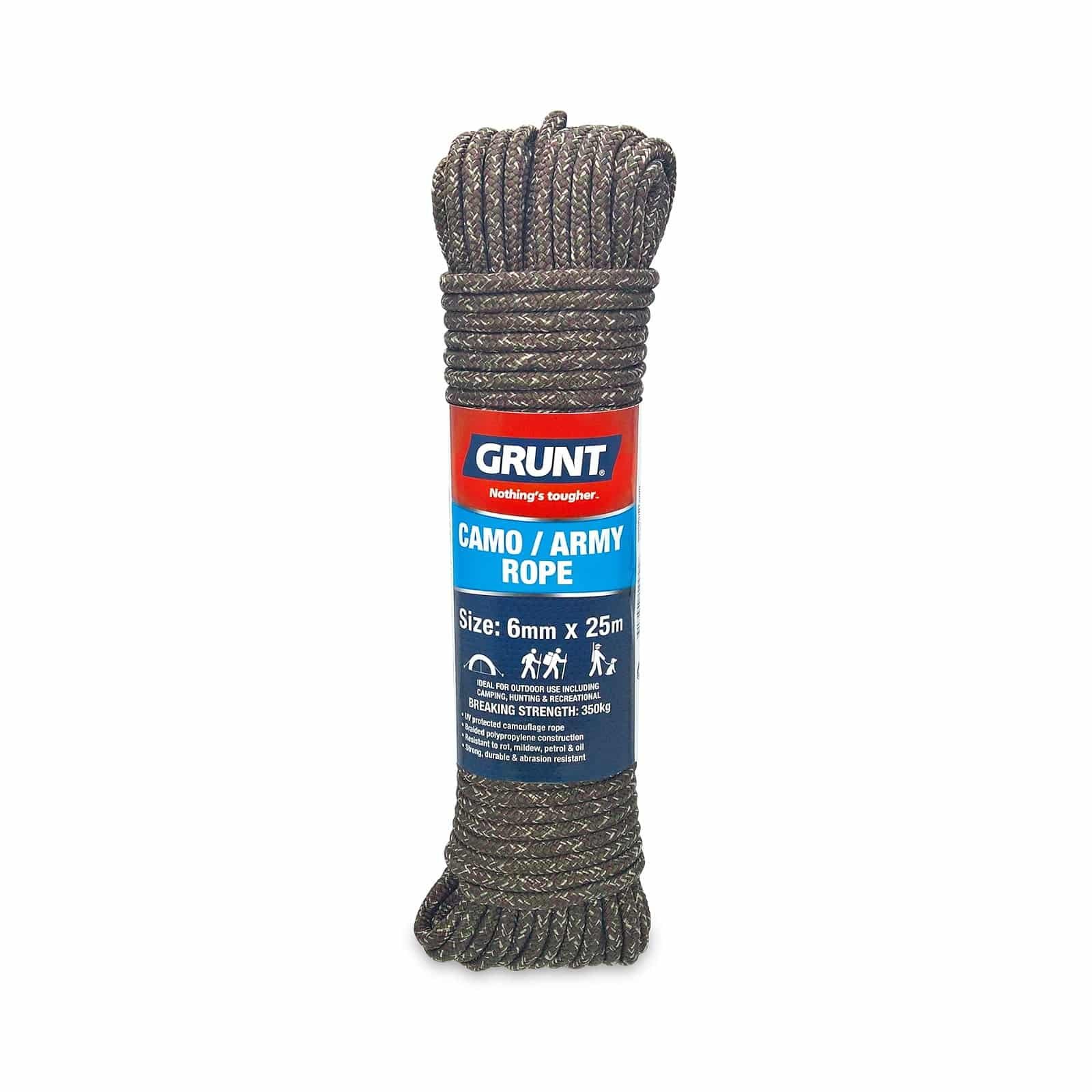 Grunt 6mm x 25m Camo / Army Rope – GRUNT